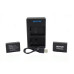 Beston USB Dual Charger and 2 Battery Kit for Canon LP-E12