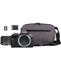 Canon EOS R100 Mirrorless Camera with RF-S 18-45mm Lens with Bag and SD Card