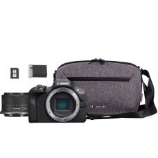 Canon EOS R100 Mirrorless Camera with RF-S 18-45mm Lens with Bag and SD Card