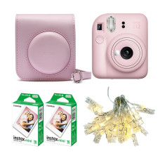 Instax Mini 12 Blossom Pink Gift Pack Camera / Case / 2 films / lights