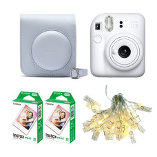 Instax Mini 12 White Gift Pack Camera / Case / 2 films / lights