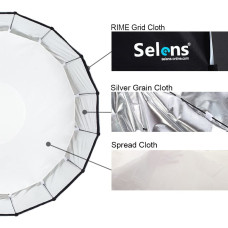 Selens 105cm 16 Rods Beauty Dish Umbrella Softbox 