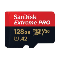 SanDisk Extreme Pro 128GB 200MB/s microSD Memory Card + Adaptor