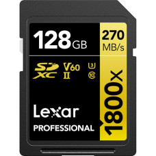Lexar 128GB Professional 1800x UHS-II SDXC Memory Card