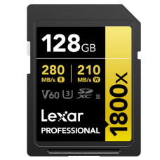 Lexar 128GB Professional 1800x UHS-II SDXC Memory Card