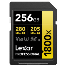 Lexar 256GB Professional 1800x UHS-II SDXC Memory Card