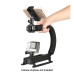E-Photographic U-Type Video Stabiliser Handle with 3 hotshoes