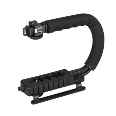 E-Photographic U-Type Video Stabiliser Handle with 3 hotshoes